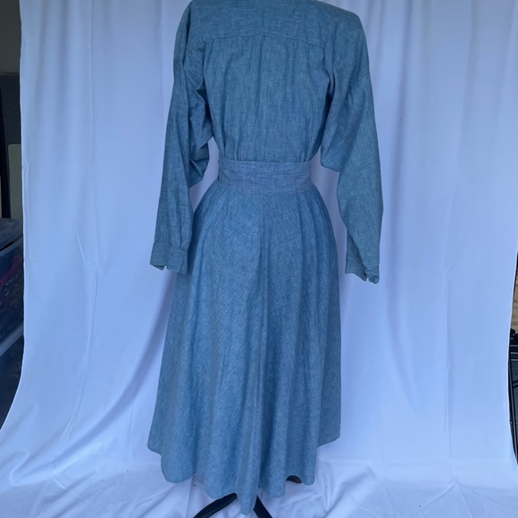 Vintage 1970s / 1980s Iconic Norma Kamali Denim Dress - Picture 3 of 4